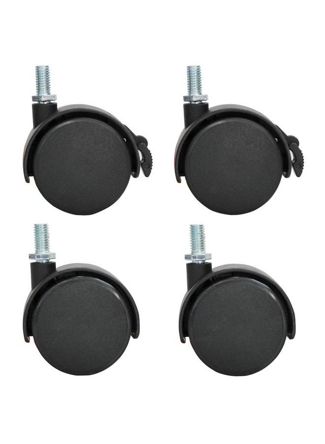 VIZ-PRO Mobile Whiteboard Caster Wheels, Black, Set Of 4 - Image 1