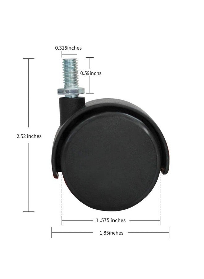 VIZ-PRO Mobile Whiteboard Caster Wheels, Black, Set Of 4 - Image 2
