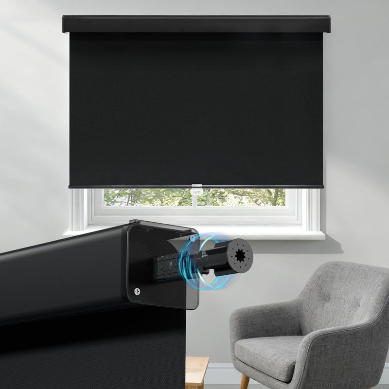 ShadeMart Blackout Roller Shades, Free-Stop Cordless Blinds for Window, Thermal-Insulated Pull-Down Shades, Easy Install Room Darkening Blinds for Home, Bedroom, Office - Image 1