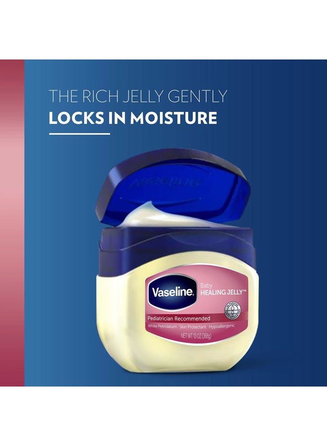 Vaseline Pure Petroleum Jelly Baby, Dermatologist Recommended, Hypoallergenic, Skin Protectant, Treat & Prevent Diaper Rash and Chafed Skin, Seals out Wetness, 2 Pack -13oz - Image 4