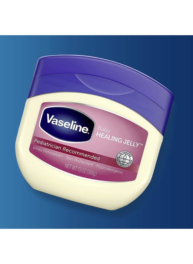 Vaseline Pure Petroleum Jelly Baby, Dermatologist Recommended, Hypoallergenic, Skin Protectant, Treat & Prevent Diaper Rash and Chafed Skin, Seals out Wetness, 2 Pack -13oz - Image 2