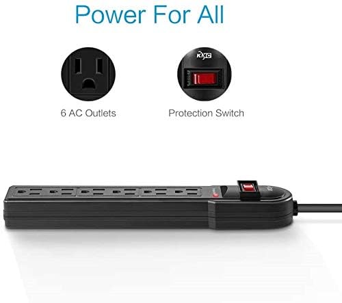 KMC 6-Outlet Surge Protector Power Strip 6 Pack - Image 3