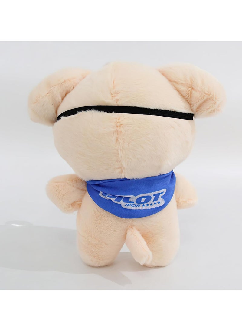 Loquat Stray Kids Pilot Plush Toy Kpop Skzoo Toy Fan Meeting Doll with Aviator Sunglasses SKZ Plush Animal Doll with Beanie 3.9 Inches - Image 3
