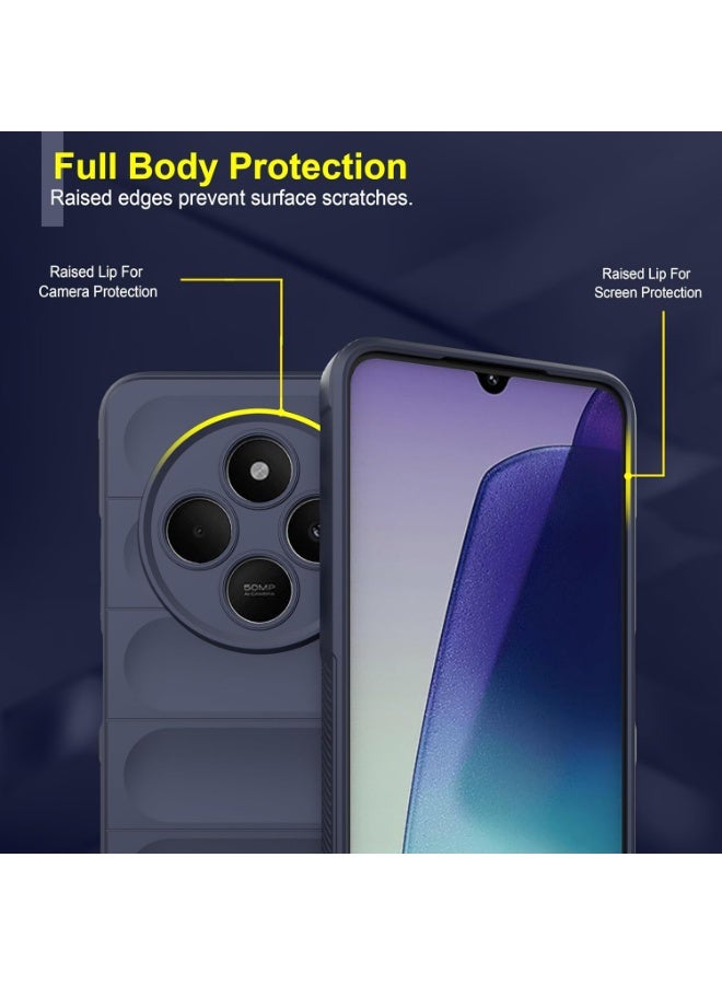 Premium Protection Back Silicone Case Compatible with Xiaomi Redmi 14C 4G/Redmi A4 5G/Poco C75 5G Magic Shield Shockproof Case with Camera Protection (Blue) - Image 5