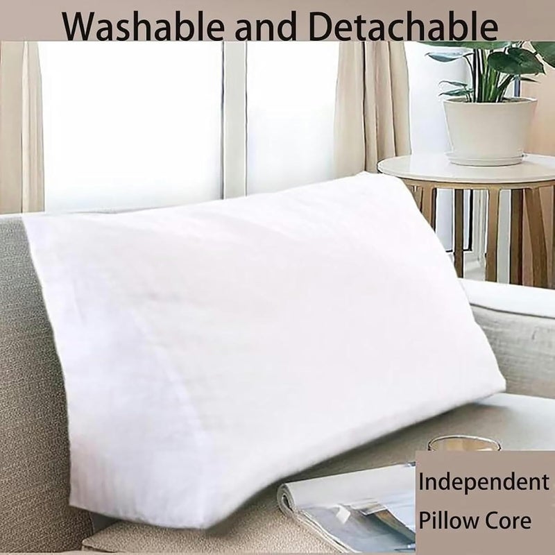 Headboard Pillow Wedge Reading Pillow Solid Color Soft Rest Reading Pillow for Bed Triangle Back Cushion Pillow Sofa Bed Office Chair Rest Pillow Back Support Pillow - Image 3
