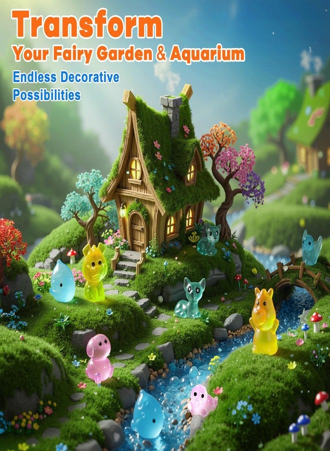 LEAFORIA 250 Pcs Luminous Mini Resin Animals, 25 Styles Glow in The Dark Tiny Animal Figurines Bulk for Fairy Garden, Dollhouse, Aquarium Tank, DIY Crafts, Party Favors, Hide and Seek Game - Image 5