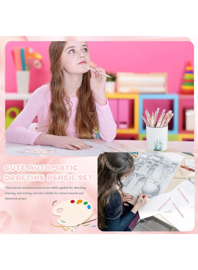 12 Pieces Juice Peach Mechanical Pencil,with 6 Cute Peach Erasers and 12 Tube HB Pencil,Refills Fruit Mechanical Pencil Set for Student Writing, Drawing, Sketching, Architecture (0.5mm) - Image 5