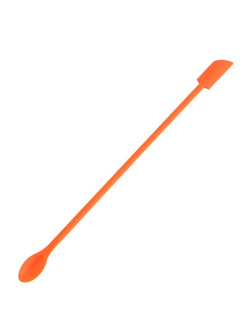Mini Silicone Double-headed Sharp Scraper Spoon Cosmetic Skin Care Products Extraction Tool Set Including Avocado Jam Scraper-Specifications:Orange# Long