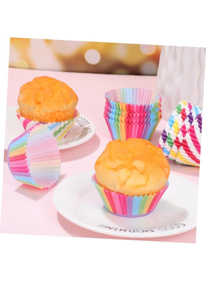 SUNSAR 200Pcs Standard Size Paper Baking Cups Rainbow Cupcake Liners for Birthday Party Muffins Cupcakes Cake Balls and Candies - Image 5