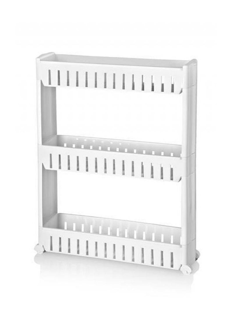 ORGANiZERS Slim Slide Rack Trolley-3 Layer- Storage Cart, 3-Tier Bathroom Organization 