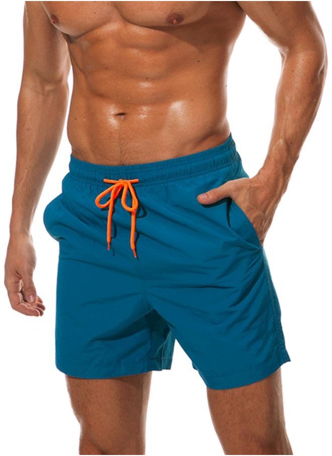 NIBEMINENT - Solid Beach Shorts Peacock Blue - Image 1