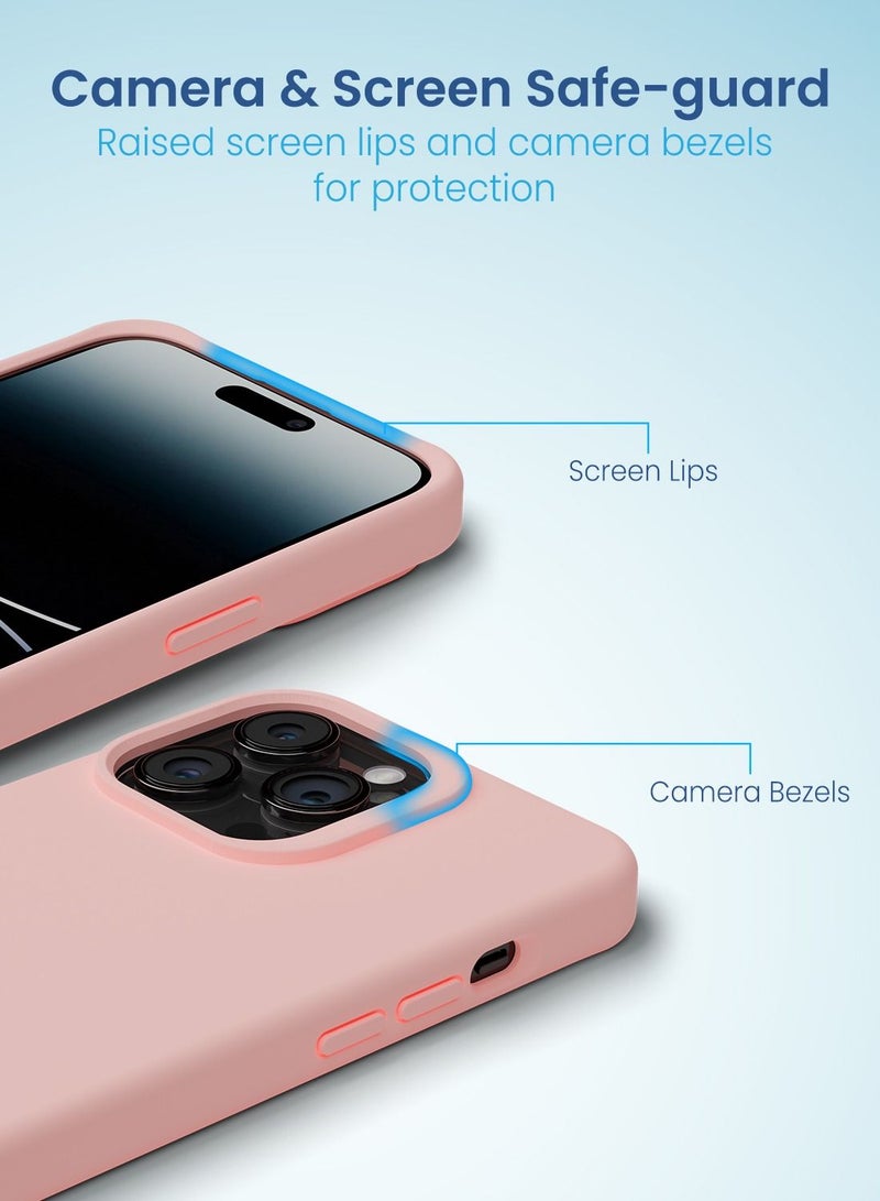 Remson غطاء سيليكوني واقي هجين مغناطيسي من ريمسون ماج-إكس لحماية آيفون 14 برو (وردي) - Image 3