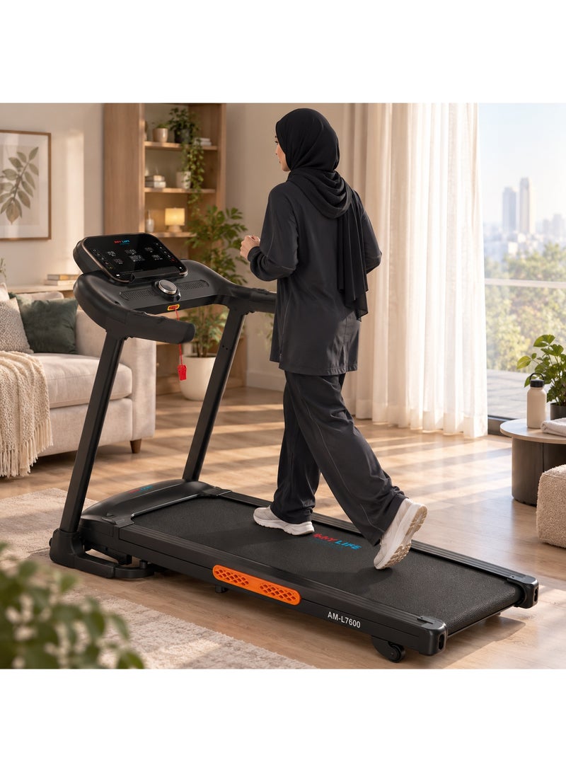 ماي لايف فيتنس سير مشي كهربائي منزلي AM-L7600 – أداء عالي، محرك قوي، تصميم عصري للياقة المتكاملة - Image 1