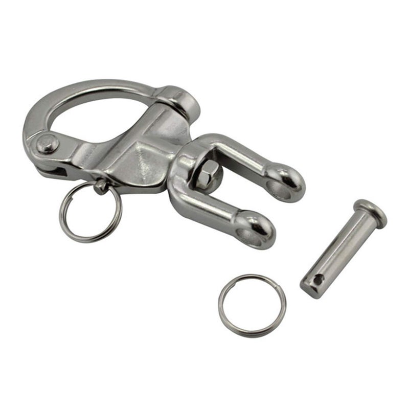 NRC&XRC Pair 2-3/4in(70mm) Jaw Swivel Snap Shackle 316 Stainless Steel for Sailboat Spinnaker Halyard &Diving - Image 5