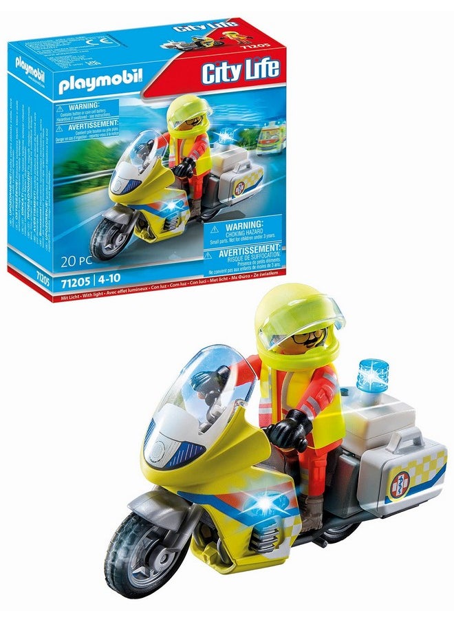Playmobil Rescue Motorcycle With Flashing Light  - Image 2