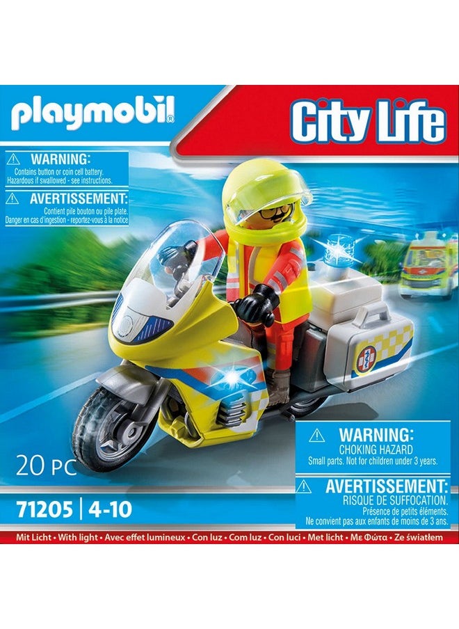 Playmobil Rescue Motorcycle With Flashing Light  - Image 5
