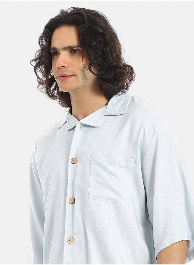 Red Circle Short Sleeves Plain Pastel Shirt and Pants Set  - Image 4