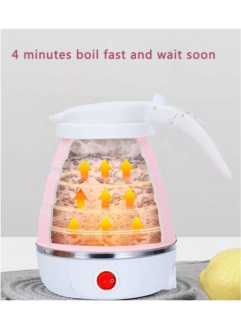 دينكس Foldable Electric Kettle – Portable Collapsible Silicone Travel Kettle, 600ml Capacity, Fast Boil, Dual Voltage, Lightweight & Compact for Travel, Office, Hotel & Outdoor UseSave luggage space with this collapsible kettle made from food-grade silicone. Perfect for travelers, students, or anyone needing a portable hot water solution. - Image 3