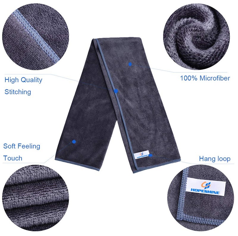 HOPESHINE Gym Towels for Men & Women Sweat Towels Working Out Microfiber Sports Towel Fast Drying Super Absorbent Compact Soft Camping, Hiking, Backpacking, Yoga, Travel, Exercise 3-Pack - Image 3