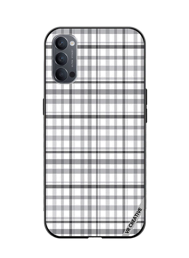 VR CREATIVE Protective Case Cover For Oppo Reno4 Pro 5G Checks Design Multicolour - Image 1