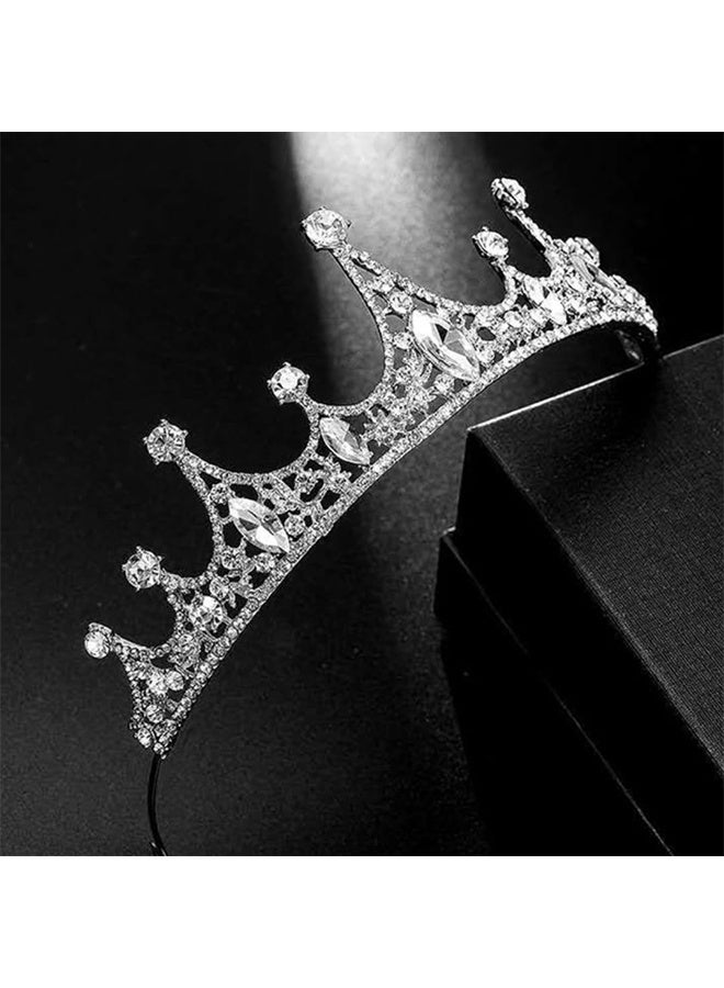 Silver Crystal Tiaras Crown Headbands for Women Girls Kids Birthday Princess Crowns Party Scene Hair Accessories for Bridal Wedding Prom Parties Festival Gifts - Image 3