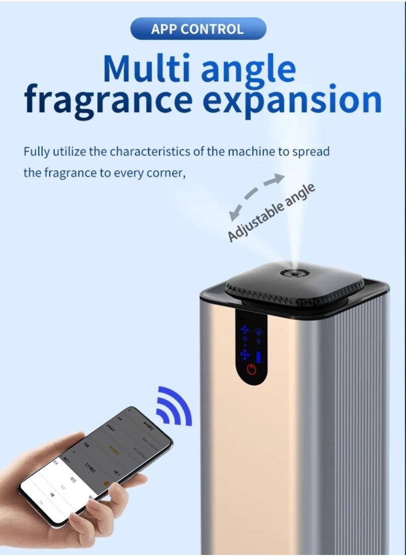 Scenta Flora - SCENT INFINITO Essential Oil Diffuser Machine - Standalone Aromatherapy Device, Covers 2500 m³, Whisper-Quiet, Elegant Design, Magnetic Anti-Theft Lock, App Intelligent Control (Silver) - Image 1