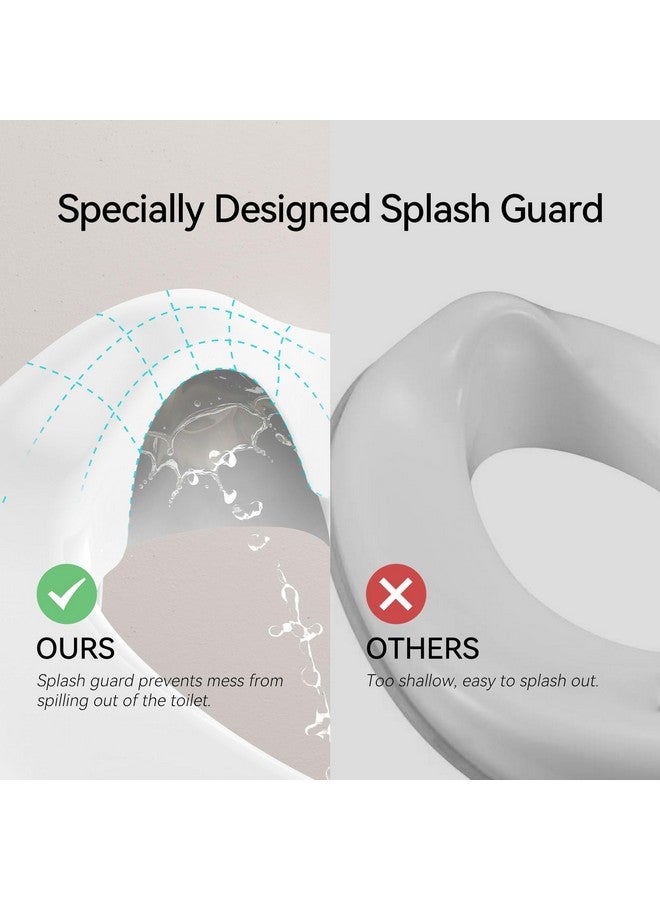 RT مقعد تدريب الحمام R&T للأولاد والبنات، يناسب المراحيض الطويلة، مطاط مضاد للانزلاق وحاجز رذاذ، سهل لتدريب الأطفال على استخدام الحمام، سهل التخزين - Image 3
