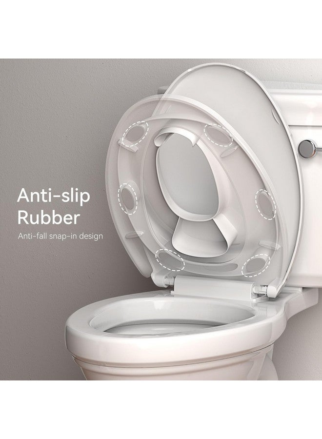 RT مقعد تدريب الحمام R&T للأولاد والبنات، يناسب المراحيض الطويلة، مطاط مضاد للانزلاق وحاجز رذاذ، سهل لتدريب الأطفال على استخدام الحمام، سهل التخزين - Image 4