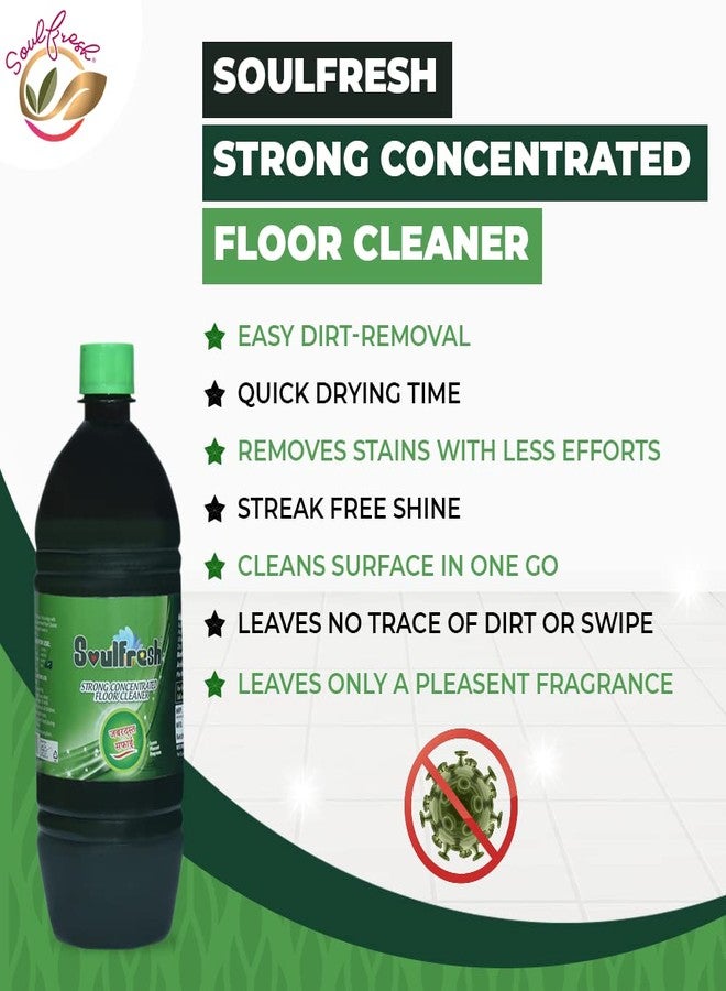 SOULFRESH Strong Concentrated Green Floor cleaner Phenyl liquid 500ml for school, hospitals, home, Office - Image 3