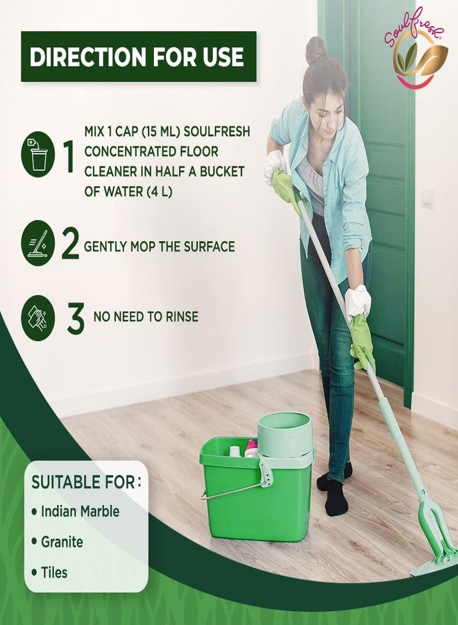 SOULFRESH Strong Concentrated Green Floor cleaner Phenyl liquid 500ml for school, hospitals, home, Office - Image 4