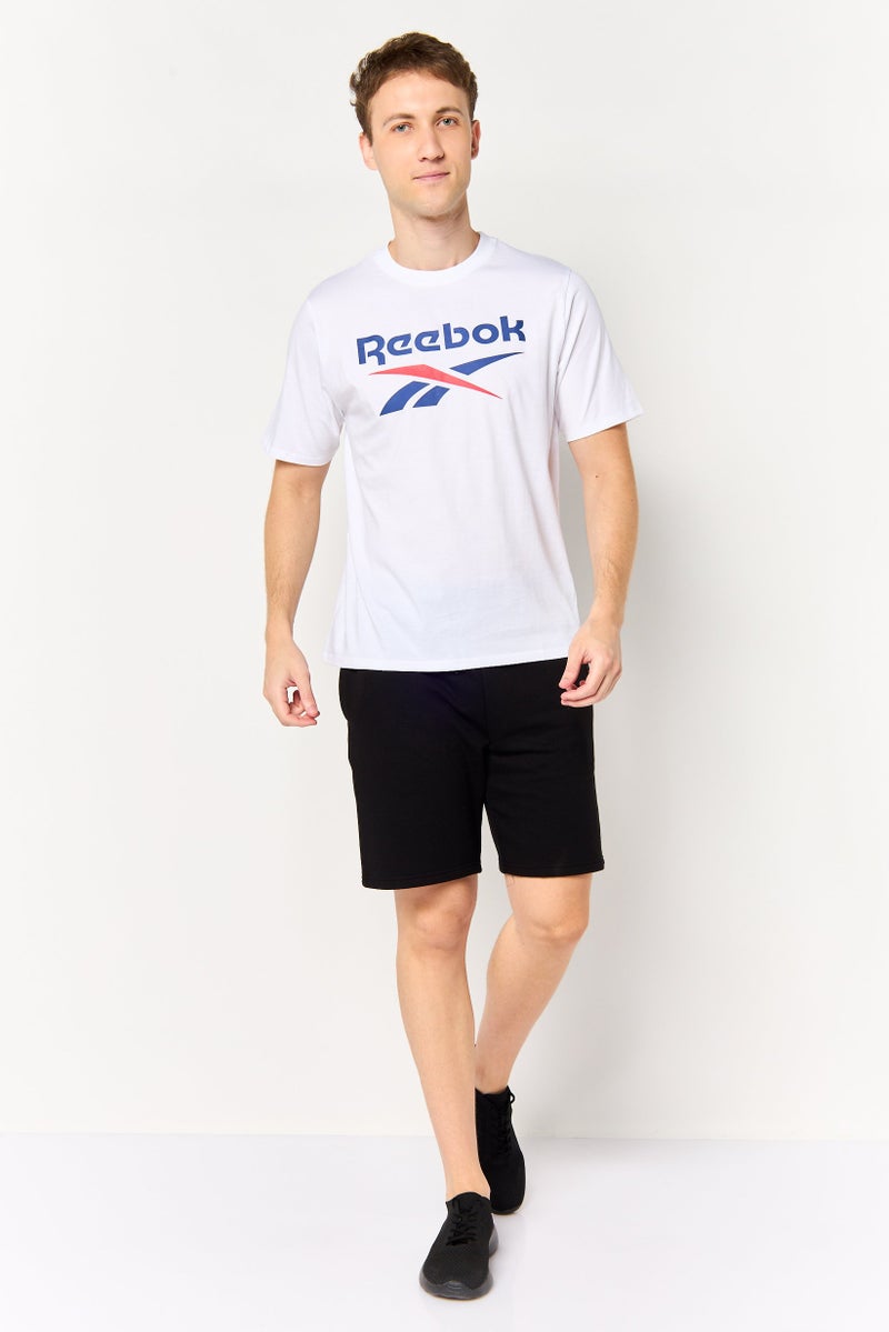 Reebok Men Sportswear Fit Short Sleeve Training T-Shirt, White - Image 4