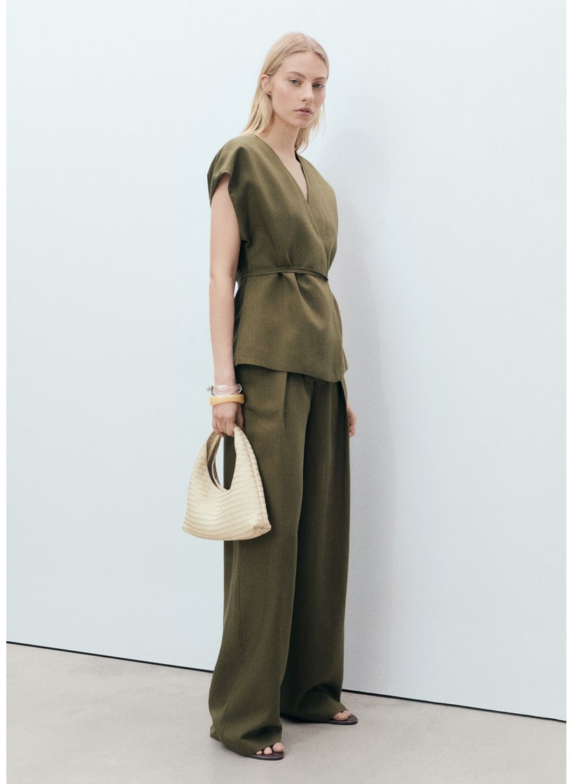 MANGO Bow Detailed Wrap Top  - Image 5