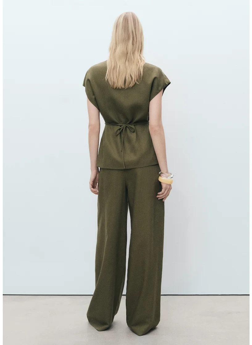 مانجو Bow Detailed Wrap Top