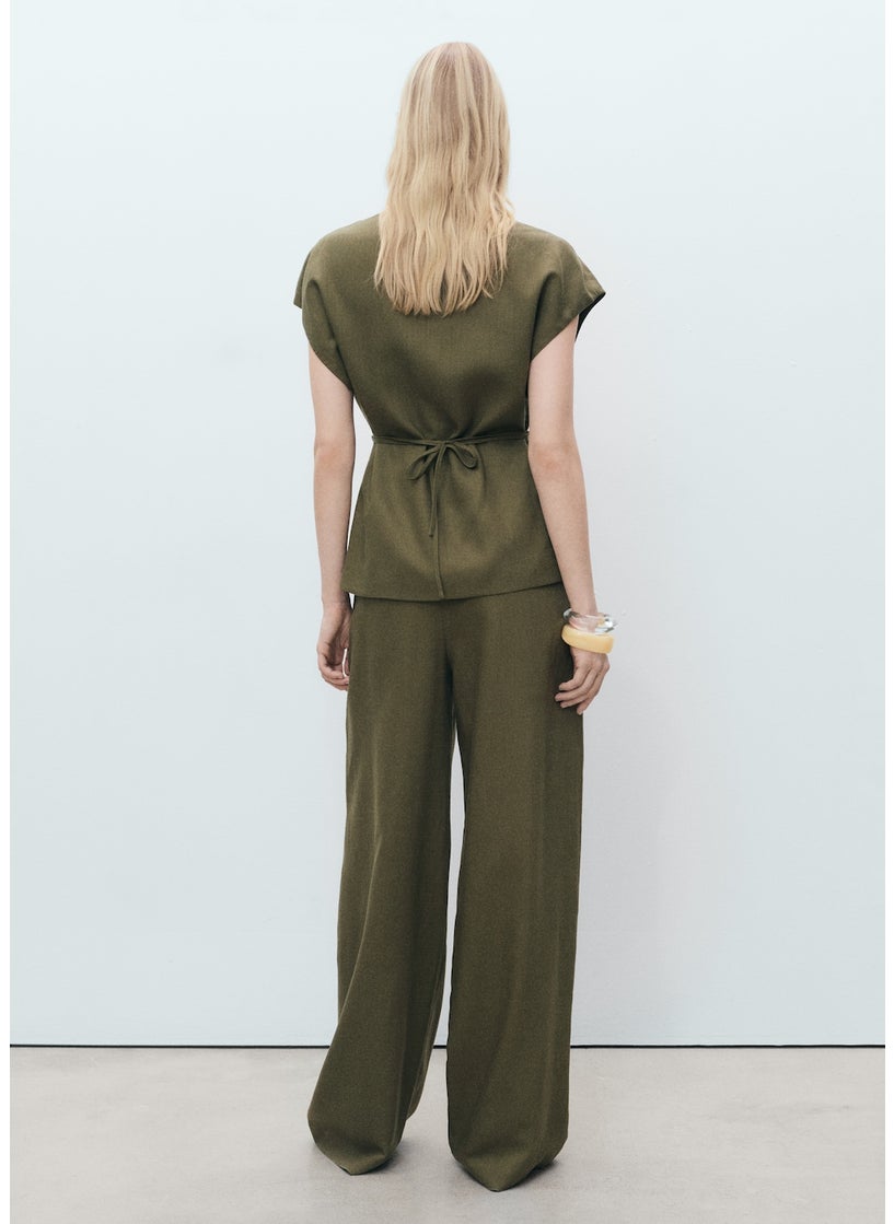 MANGO Bow Detailed Wrap Top  - Image 2