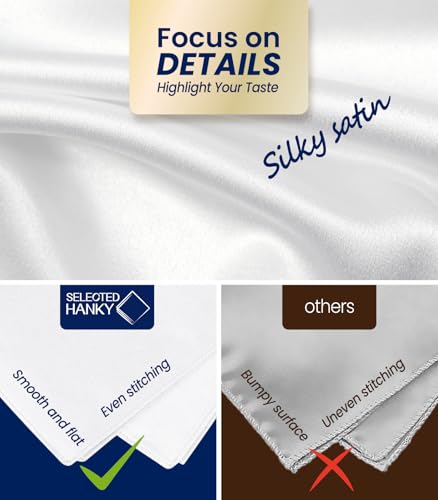 Selected Hanky Satin Pocket Square for Men Solid Color - Image 2