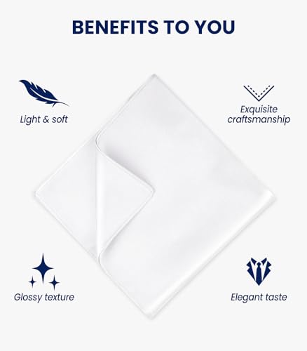 Selected Hanky Satin Pocket Square for Men Solid Color - Image 4