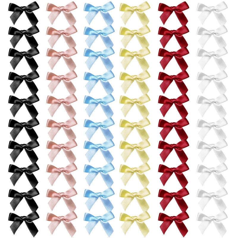 YONOY 60Pcs Mini Cute Bow Hair Clips for Women Girls,Small Hair Clips Solid Color Hair Ribbon Alligator Clips Barrettes Pins Metal Y2kHair Accessories - Image 1