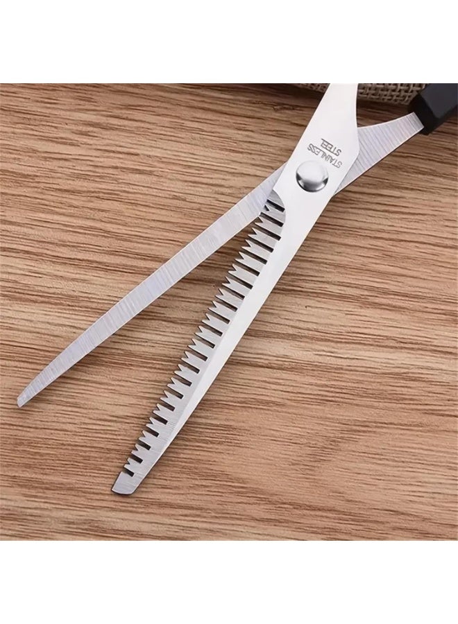 مجموعة قص الشعر الاحترافية مكونة من مقصين ومشط واحد ، مقص شعر احترافي للحلاقين ومقص تخفيف الشعر بشفرات حادة لمصففي الشعر للنساء والرجال والأطفال قم بزيارة متجر لوازم - Image 5