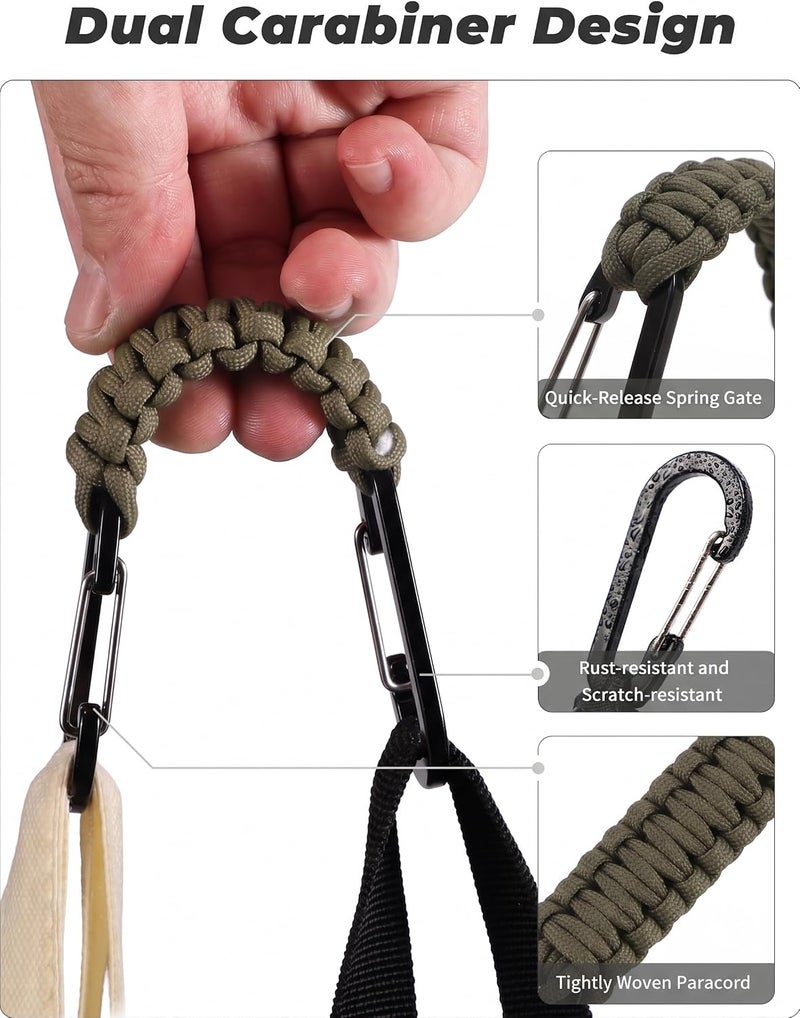 DDOUT Paracord Keychain D-Carabiner Clip - Image 2