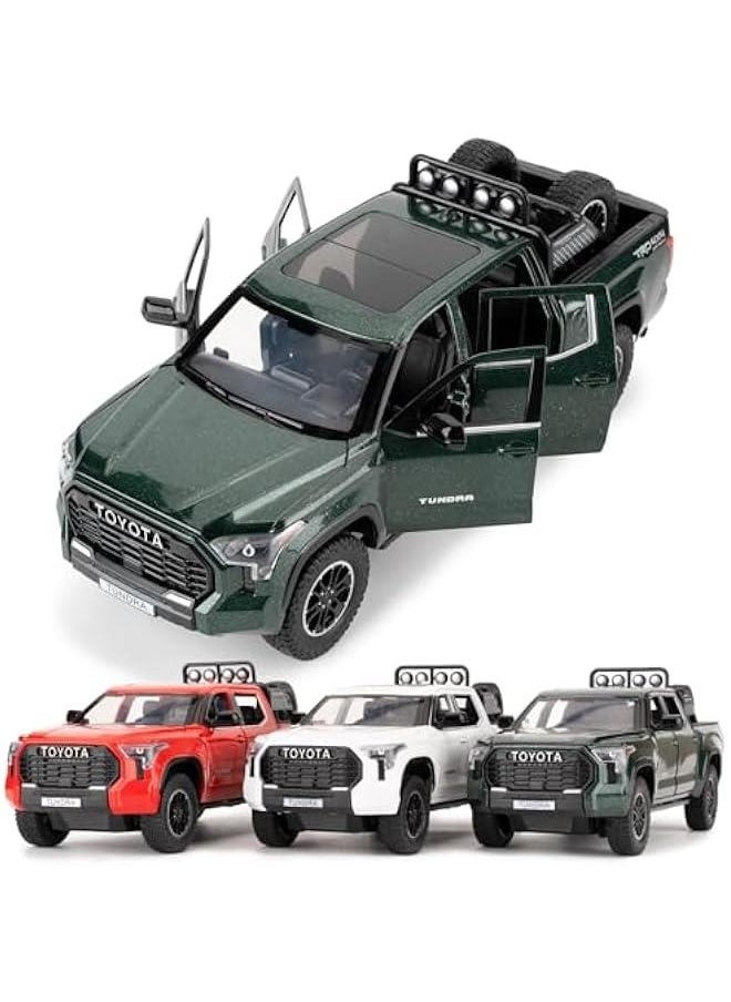 Generic - 1:24 Tundra Off-Road Pickup Car Model, Pull Back Diecast Truck Toy with Sounds＆Lights for Kids Boys Girls and Adults, Gift Green. - Image 1