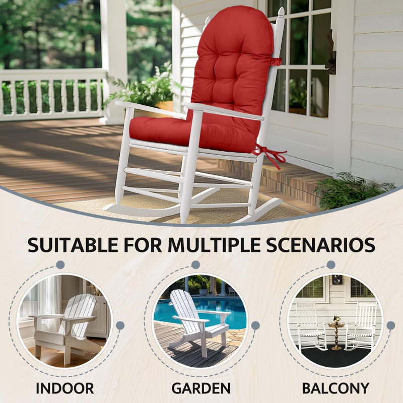 mudilun Outdoor Adirondack Chair Cushion High Weather Resistant Tufted Waterproof Lounge Cushion Anti-Slip Thickened High Back Patio Seat Pads - Image 3