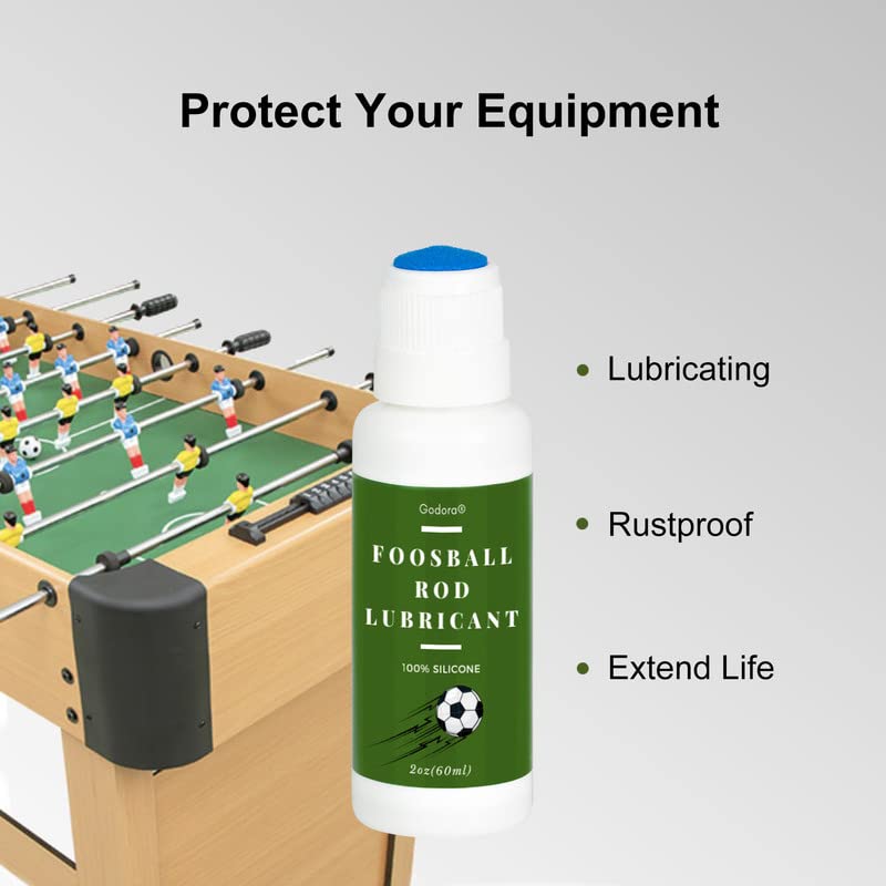 Godora 100% Pure Silicone Foosball Rod Lubricant for Sports Arcade Soccer Game Accessories, Foosball Rod Lubricant with Dauber Top Applicator, Easy-to-use Silicone Oil for Soccer Table Pole Accessories - Image 3