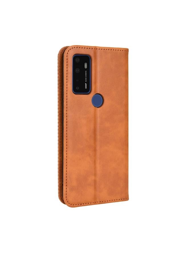 اس-توب جراب هاتف جلدي بتصميم كلاسيكي مع مشبك مغناطيسي لهاتف Cricket Dream 5G / AT&T Radiant Max 5 - Image 3