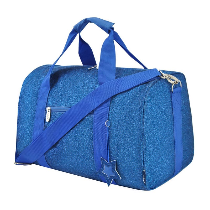NGIL Super Star Duffle Bag for Dance Sports Ballet Tumbling and Gymnastic Glitter Cheer with Shoulder Strap and Pockets GlitterRoyal Large - Image 2