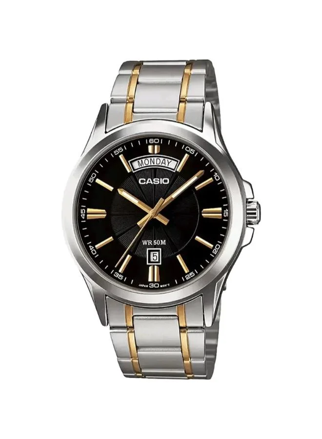 كاسيو Men's Stainless Steel Analog Watch MTP-1381G-1AVDF - 39.9 mm