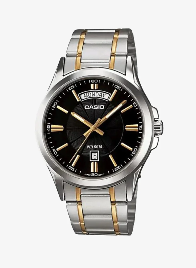 كاسيو Men's Stainless Steel Analog Watch MTP-1381G-1AVDF - 39.9 mm