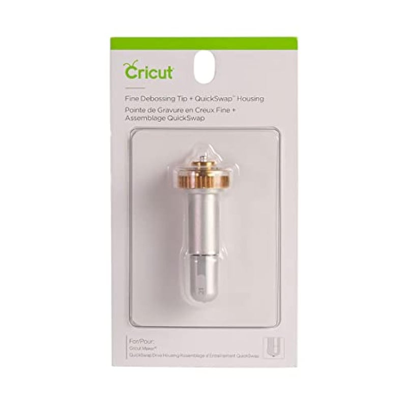 Cricut Fine Debossing Tip + QuickSwap Housing, Tip with Rolling Debossing Ball, Deboss Designs on Thick Foil, Cardstock & More, For Personalized Crafts, Compatible with Cricut Maker Cutting Machine - Image 1