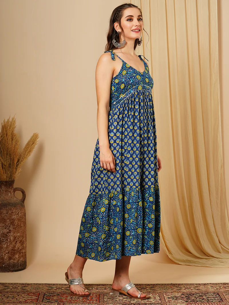 جلو باص Globus Women Floral Printed Maxi Ethnic Dresses