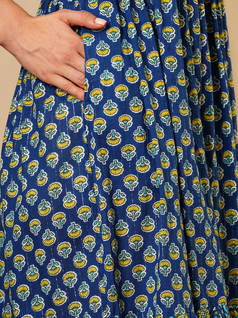 globus Women Floral Printed Maxi Ethnic Dresses