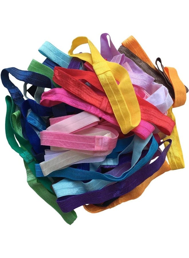 Arlai Arlai Pack of 40 Interchangeable Elastic Headbands Baby Girl Headbands 20 Colors DIY Accessories for Flower Or Bows Headband  - Image 4